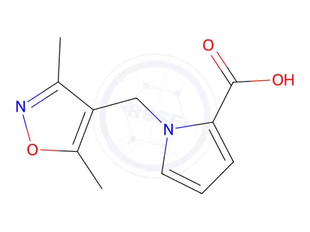 Chemical structure of 1-[(3,5-dimethyl-1,2-oxazol-4-yl)methyl]-1h-pyrrole-2-carboxylic acid