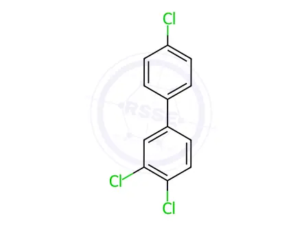 Chemical structure of 3,4,4'-Trichlorobiphenyl
