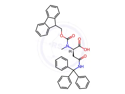 Chemical structure of Fmoc-D-N-Me-Asn(Trt)-OH