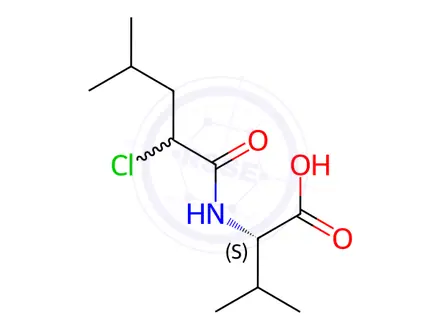 Chemical structure of Valine, N-(2-chloro-4-methylvaleryl)-(6CI)