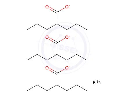 Chemical structure of Bismuth(III) 2-propylpentanoate
