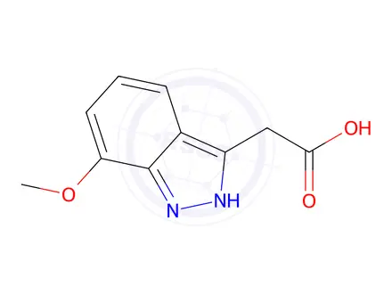 Chemical structure of 2-(7-Methoxy-1H-indazol-3-yl)acetic acid