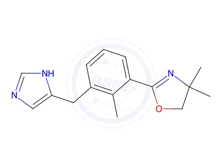 Chemical structure of 4,5-Dihydro-2-[2-methyl-3-(1H-imidazol-5-ylmethyl)phenyl]-4,4-dimethyl-oxazole