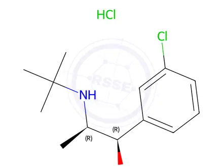 Chemical structure of Bupropion Dihydro (R,R)-Isomer (HCl Salt)