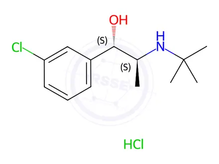 Chemical structure of threo-Hydroxy Bupropion HCl