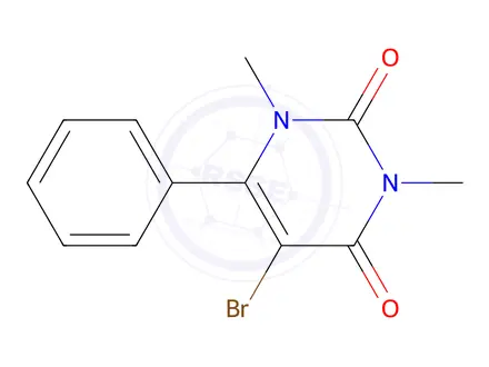 Chemical structure of 5-Bromo-1,3-dimethyl-6-phenylpyrimidine-2,4(1H,3H)-dione
