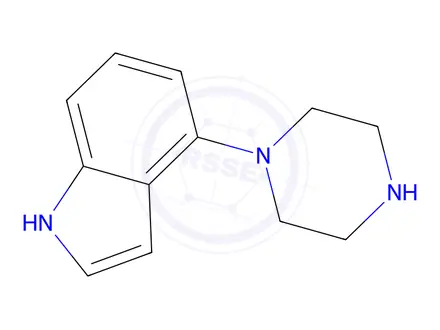 Chemical structure of 4-(1-Piperazinyl)-1H-indole Dihydrochloride