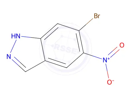 Chemical structure of 6-Bromo-5-nitro-1H-indazole