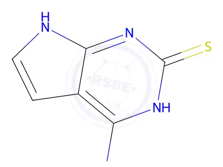 Chemical structure of 4-Amino-1,7-dihydro-2H-pyrrolo[2,3-d]pyrimidine-2-thione