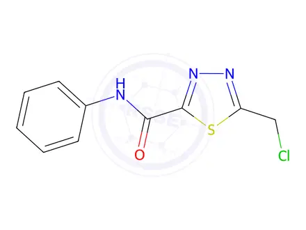 Chemical structure of 5-(Chloromethyl)-N-phenyl-1,3,4-thiadiazole-2-carboxamide