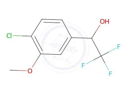 Chemical structure of 1-(4-Chloro-3-methoxyphenyl)-2,2,2-trifluoroethan-1-ol