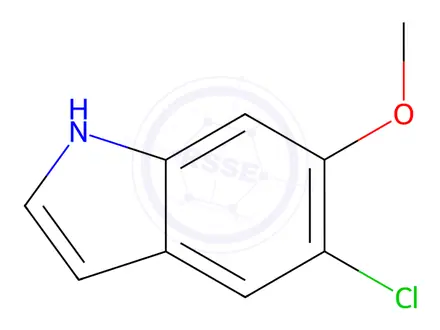 Chemical structure of 5-Chloro-6-methoxyindole