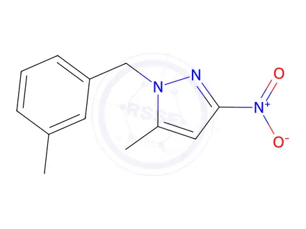 Chemical structure of 5-Methyl-1-(3-methylbenzyl)-3-nitro-1h-pyrazole