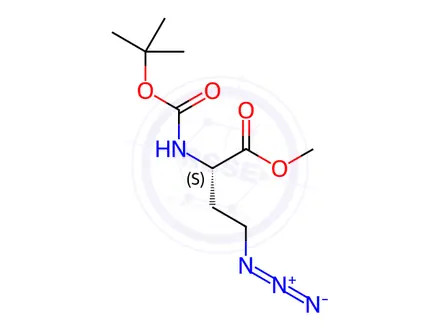 Chemical structure of (2S)-N-Boc-2-amino-4-azido-butanoic Acid Methyl Ester