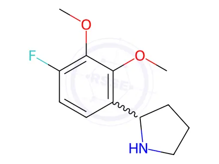Chemical structure of 2-(4-fluoro-2,3-dimethoxyphenyl)pyrrolidine