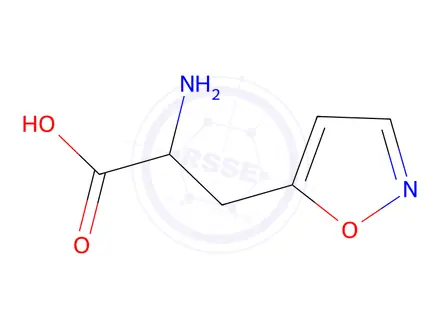 Chemical structure of 2-amino-3-(1,2-oxazol-5-yl)propanoic acid hydrochloride