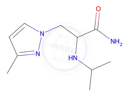 Chemical structure of 2-(Isopropylamino)-3-(3-methyl-1h-pyrazol-1-yl)propanamide