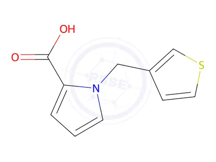 Chemical structure of 1-[(thiophen-3-yl)methyl]-1h-pyrrole-2-carboxylic acid