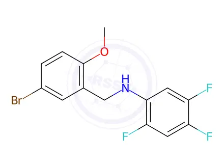 Chemical structure of N-(5-bromo-2-methoxybenzyl)-2,4,5-trifluoroaniline