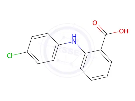 Chemical structure of 2-(4-Chloroanilino)benzoic acid