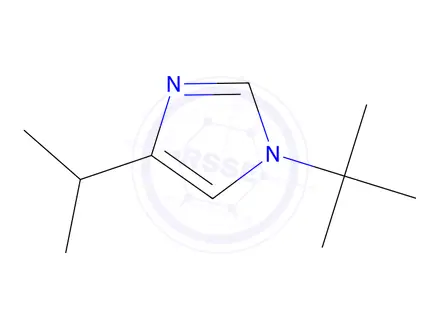 Chemical structure of 1H-Imidazole,1-(1,1-dimethylethyl)-4-(1-methylethyl)-(9CI)