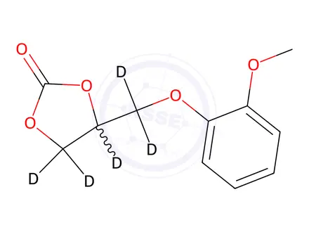 Chemical structure of rac Guaifenesin-d5 Cyclic Carbonate