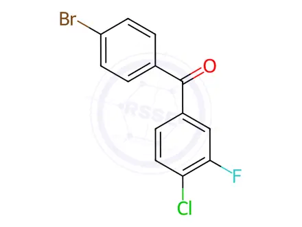 Chemical structure of 4-Bromo-4'-chloro-3'-fluorobenzophenone