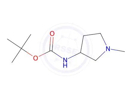 Chemical structure of tert-butyl N-(1-methylpyrrolidin-3-yl)carbamate