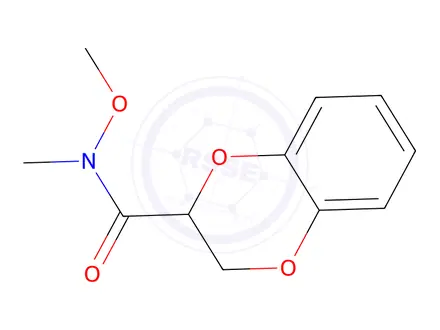 Chemical structure of N-Methoxy-N-methyl-2,3-dihydro-benzo[1,4]dioxine-2-carboxamide