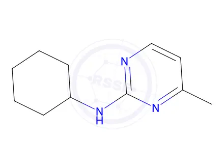 Chemical structure of N-cyclohexyl-4-methylpyrimidin-2-amine
