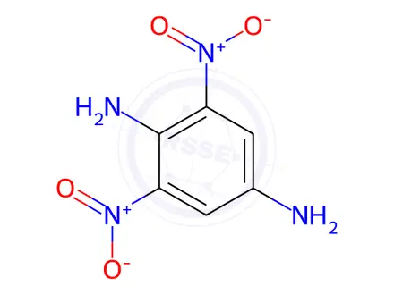 Chemical structure of 2,6-Dinitrobenzene-1,4-diamine