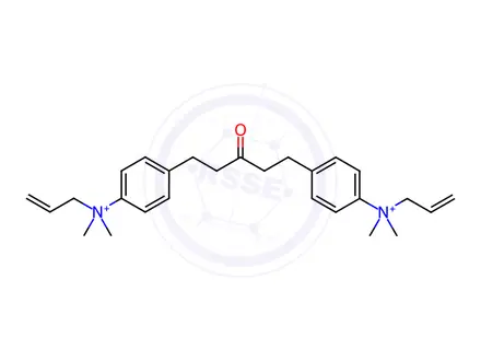 Chemical structure of 1,5-Bis(4-Allyldimethylammoniumphenyl)pentan-3-one, Dibromide