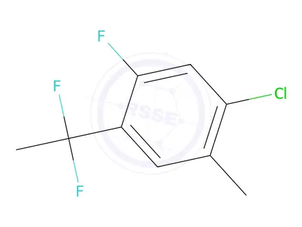 Chemical structure of 1-Chloro-4-(1,1-difluoroethyl)-5-fluoro-2-methylbenzene