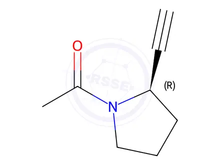 Chemical structure of Pyrrolidine, 1-acetyl-2-ethynyl-, (R)-(9CI)
