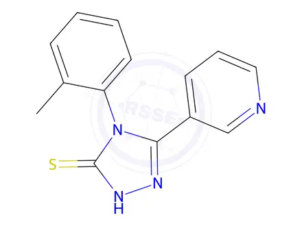 Chemical structure of 4-(2-methylphenyl)-5-(pyridin-3-yl)-4H-1,2,4-triazole-3-thiol
