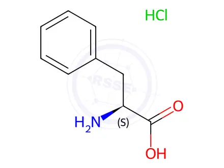 Chemical structure of L-Phenylalanine hydrochloride