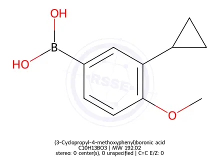 Chemical structure of (3-Cyclopropyl-4-methoxyphenyl)boronic acid