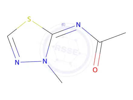 Chemical structure of (E)-N-(3-Methyl-1,3,4-thiadiazol-2(3H)-ylidene)acetamide