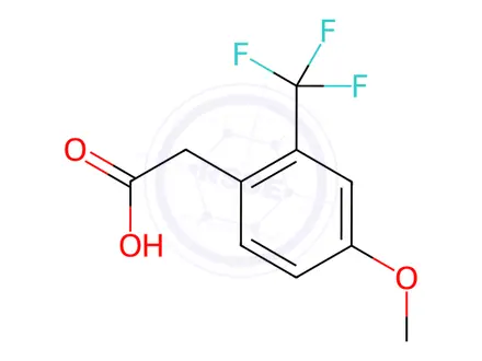 Chemical structure of 4-Methoxy-2-(trifluoromethyl)phenylacetic acid