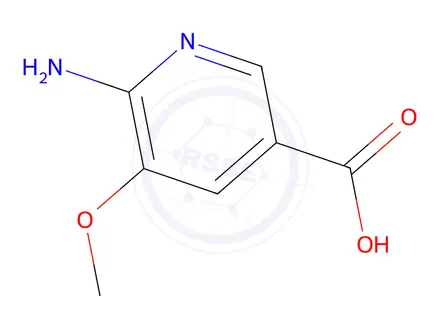 Chemical structure of 6-Amino-5-methoxynicotinic acid