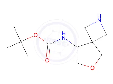 Chemical structure of Tert-butyl (6-oxa-2-azaspiro[3.4]Octan-8-yl)carbamate