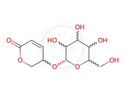 Chemical structure of 5-(β-D-Glucopyranosyloxy)-5,6-dihydro-2H-pyran-2-one