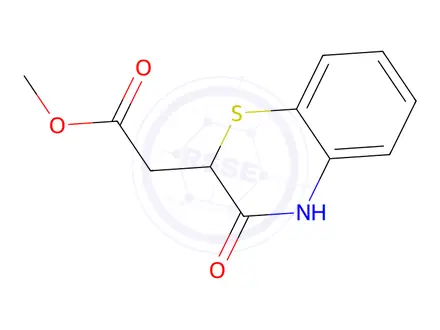 Chemical structure of Methyl 2-(3-oxo-3,4-dihydro-2H-benzo[b][1,4]thiazin-2-yl)acetate