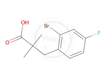 Chemical structure of 3-(2-Bromo-4-fluorophenyl)-2,2-dimethylpropanoic acid
