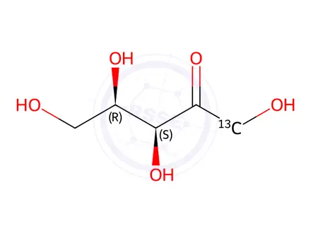 Chemical structure of D-[1-13C]xylulose