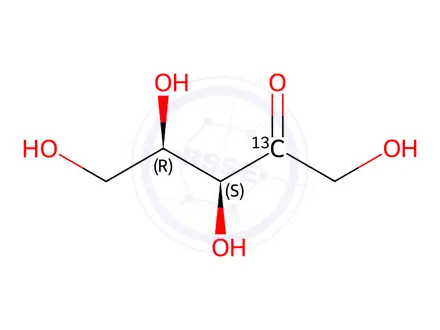 Chemical structure of D-[2-13C]xylulose