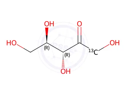 Chemical structure of D-[1-13C]ribulose
