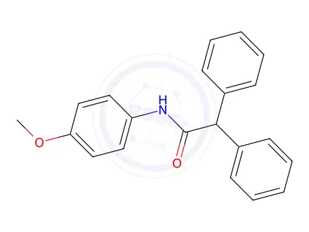 Chemical structure of N-(4-Methoxyphenyl)-2,2-diphenylacetamide