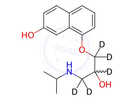 Chemical structure of rac 7-Hydroxy Propranolol-d5
