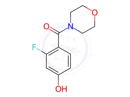 Chemical structure of 3-Fluoro-4-[(morpholin-4-yl)carbonyl]phenol